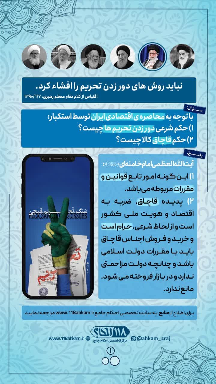 photo_۲۰۲۴-۰۵-۲۴_۱۰-۴۷-۵۲ حکم شرعی دور زدن تحریم ها