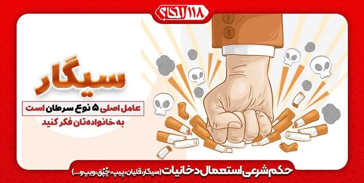 حکم شرعی استعمال دخانیات (سیگار، قلیان، پیپ، چُپُق، ویپ و...)